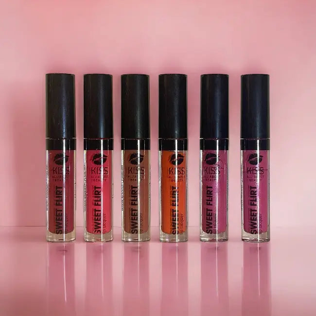 KISS Lip Lacquer Lipstick<br><b style="color: #03236a;">JBAU1083</b><br><b style="color: #03236a;">Lot of 6</b>