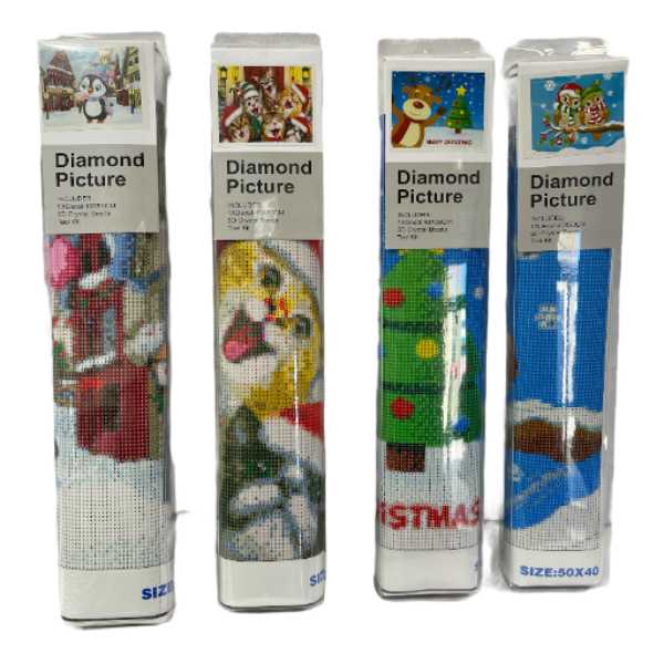 4 x Diamond Art Full Drill Christmas 40x50<br><Br><b style="color: #03236a;">RRP $119.95</b>