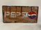 Vintage Style Tin Number Plate Sign<br><b style="color: #03236a;">JBAU835</b><br><b style="color: #03236a;">Pepsi</b>
